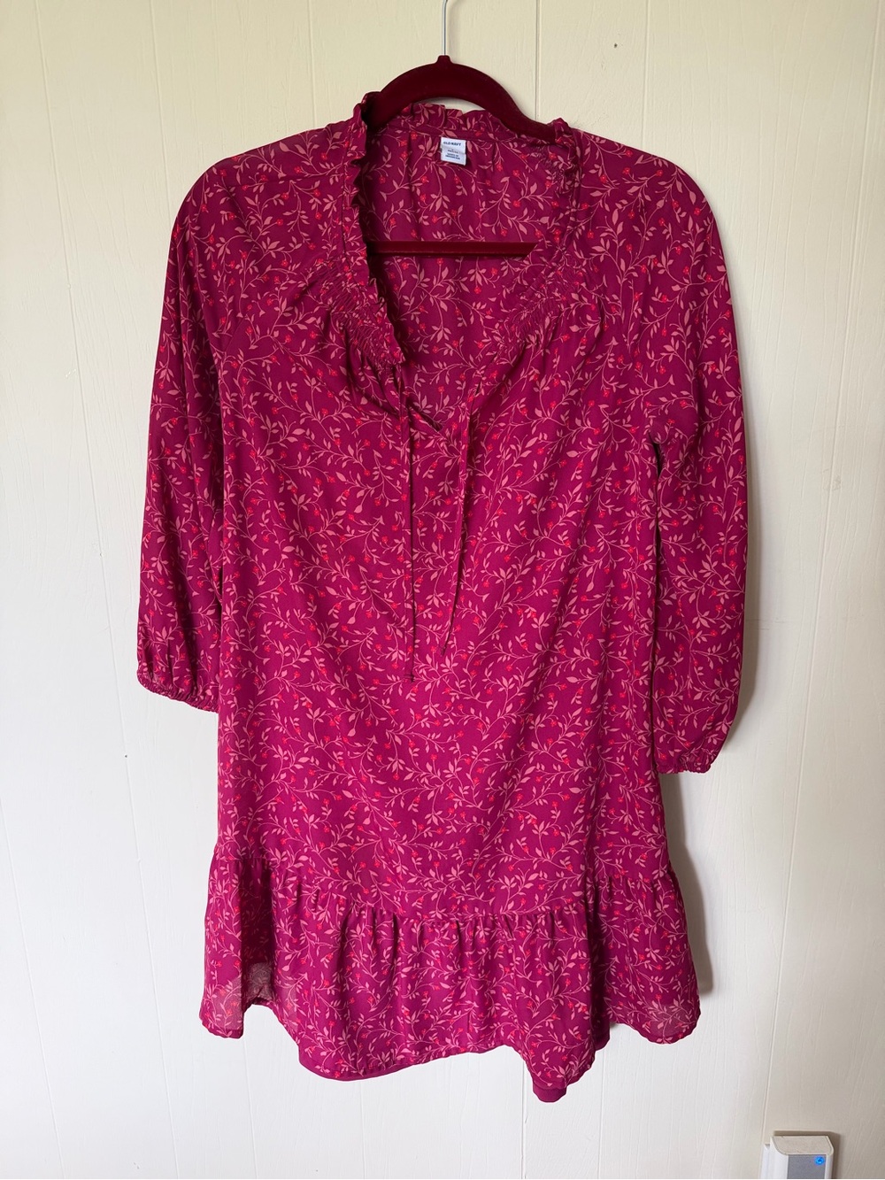 Pink Floral Ruffle Dress - Picture 3 of 6